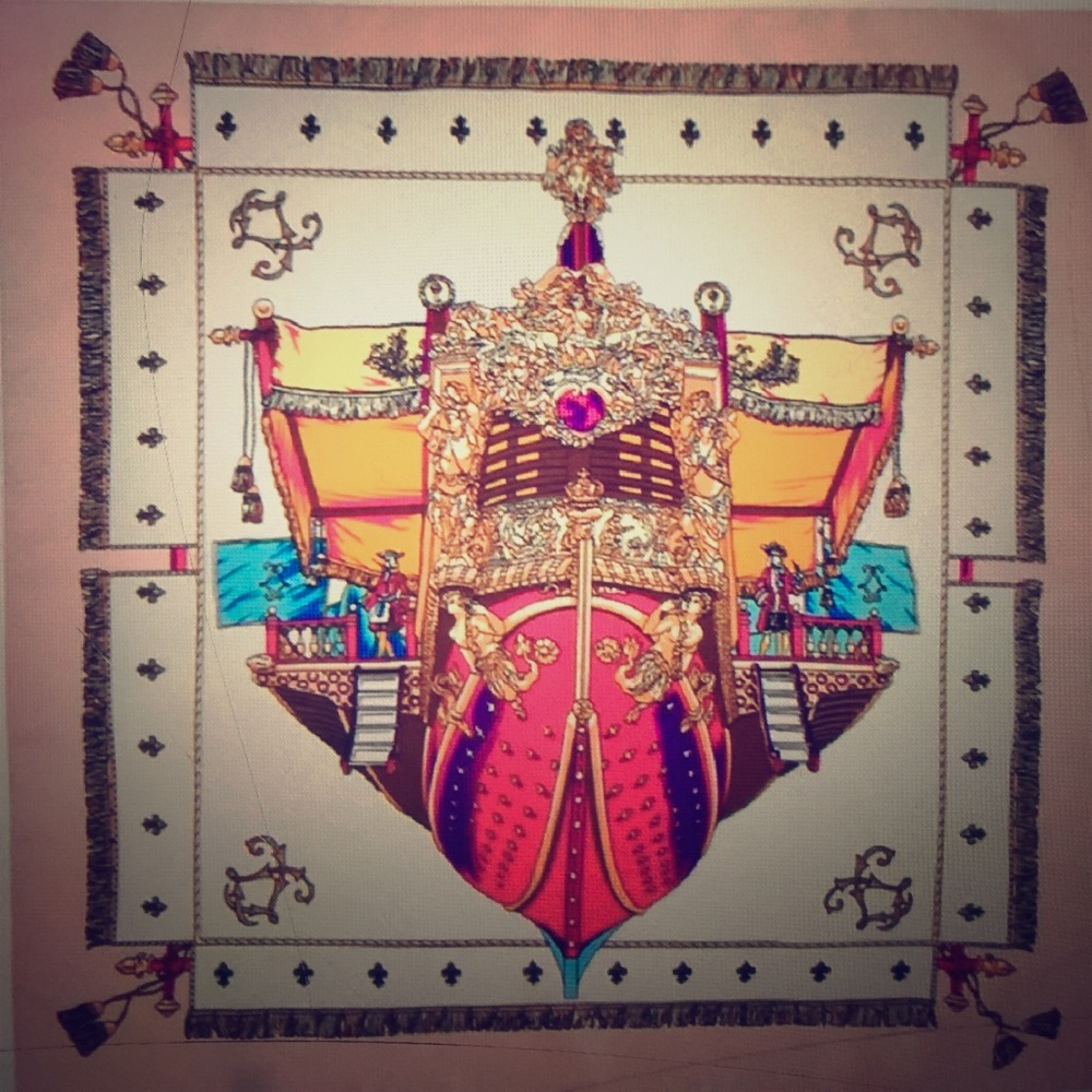 COPY - French Warship Hundred percent silk scarf